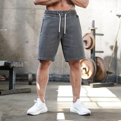 Men's Outdoor Fitness Jogging Shorts with Towel Loop